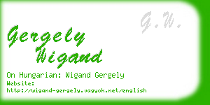 gergely wigand business card